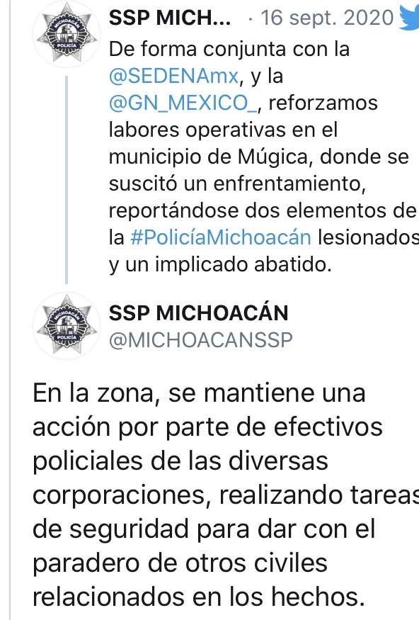                El reporte oficial